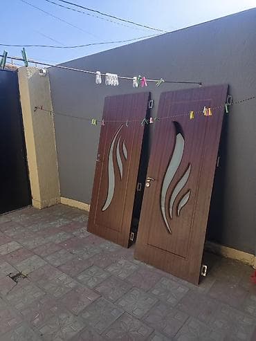 taxta tavan sekilleri: Ağac dekorlu iki ədəd qapı dəsti - Material: taxta teksturalı — 5