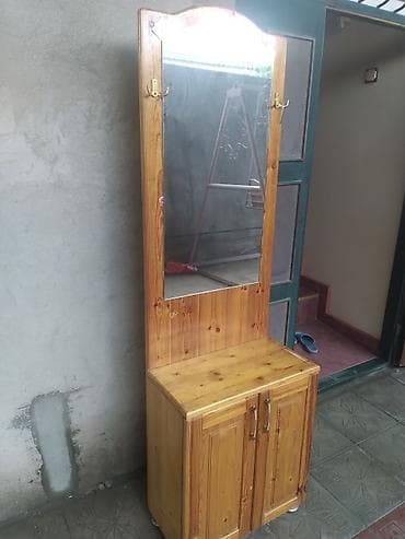 2el dolablar: 2 qapılı, Güzgülü, Qəhvəyi, Digər material, Açılan, Düz dolab — 1