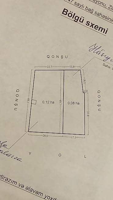 ev satilir baki: 8 sot, Tikinti, Mülkiyyətçi, Kupça (Çıxarış) — 8