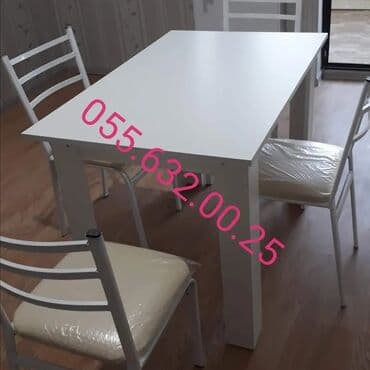 барные столы и стулья: Stullar ilə, Dördbucaq masa, 4 nəfər, Azərbaycan, Zəmanətli, Kredit yoxdur, Ödənişli quraşdırma — 26