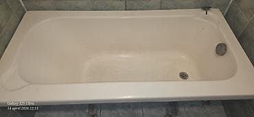 hamam asilqani: Akril vanna - Ölçü: standart uzunluq (təxmini 140 sm), eni orta — 1