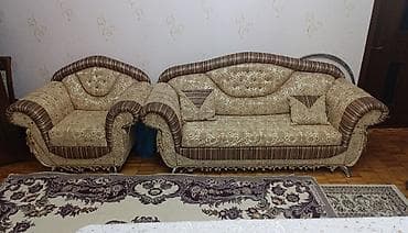 kreslo satışı: İşlənmiş, Di̇van-kravat, 2 kreslo, Divan, Bazalı, Açılan — 2