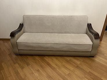 ikinci el iskaf: İşlənmiş, Di̇van-kravat, 2 kreslo, Divan, Bazalı, Açılan — 4