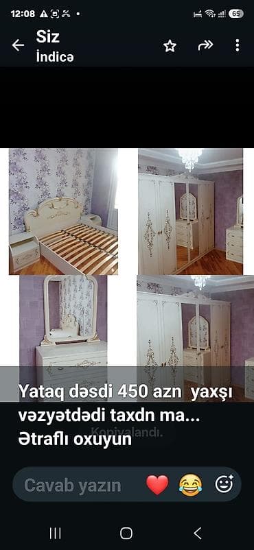 Yataq dəsdi 450 azn yaxşı vəzyətdədi taxdn matrasda var sadəcə — 1