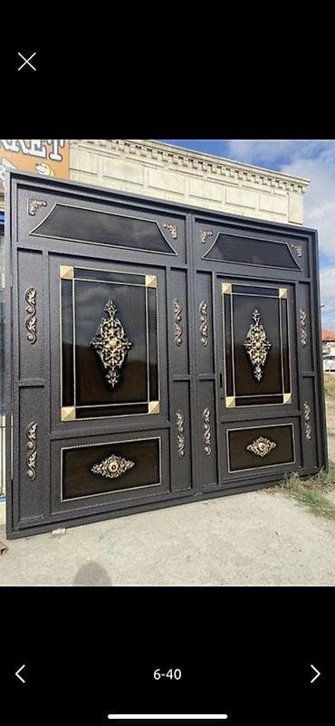dəmir boçka: Dəmir Həyət darvazası, Yana açılan, Mexaniki, Qapı ilə, rəng - Qara — 8