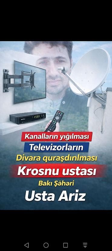Krosnu ustası kanalların yığılması televizorların divara — 2