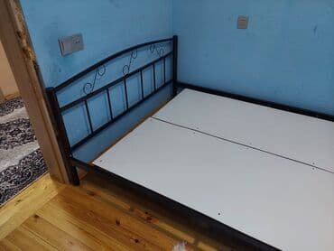 dəmir carpayı: Yeni, İkinəfərlik çarpayı, Bazasız, Matras ilə, Siyirməsiz, Azərbaycan — 4