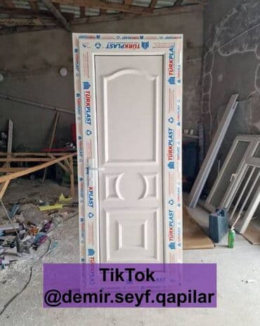 Giriş qapıları: Yeni Plastik qapı 80x205 sm Zəmanətli, Ödənişli çatdırılma