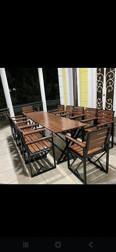 imerqaz kombi: Balkon üçün, Yeni, Açılmayan, Dördbucaq masa, 4 stul — 9