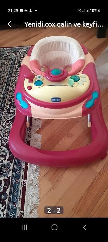 Uşaq gəzdiricisi (Baby Sky) – interaktiv panel və yumşaq oturacaqla -