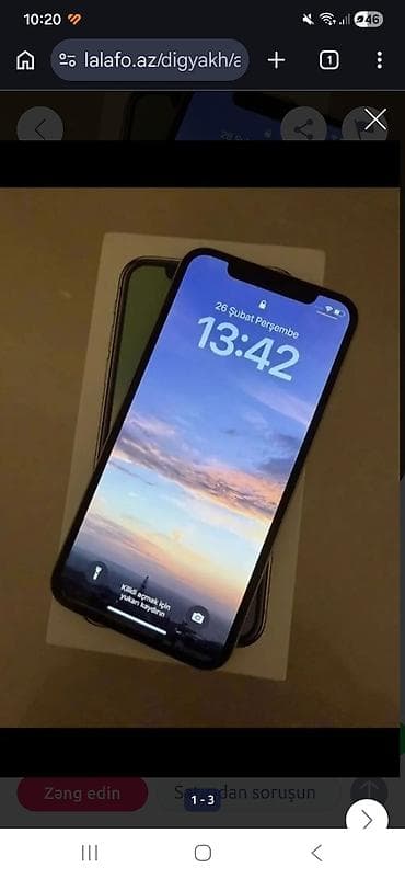 IPhone X, 256 GB, Zəmanət, Face ID, Sənədlərlə