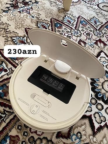 Robot tozsoran – dairəvi dizayn, ağ rəng. - Üst qapaqlı toz