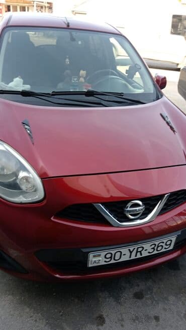 nisanlar: Nissan Micra (qırmızı rəng) - Kuzov: kompakt hetçbek, qırmızı metalik — 1