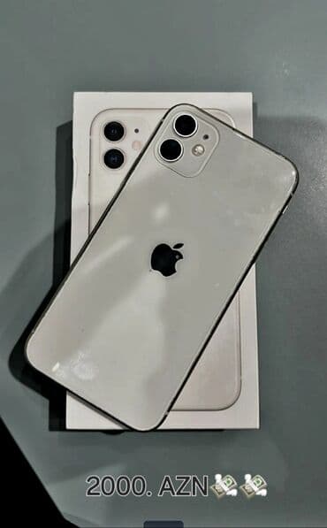 Kompüter, noutbuk və planşetlər: IPhone 11, Ağ, Face ID — 1