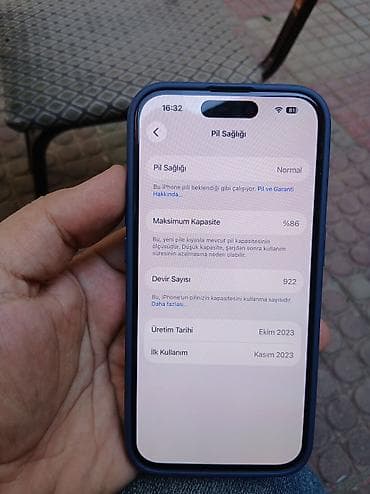 IPhone 15 Pro, 256 GB, Blue Titanium, Zəmanət, Barmaq izi, Simsiz şarj — 5