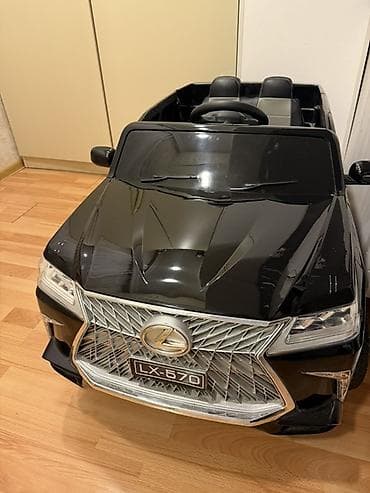Lexus LX-570 uşaq elektro maşını – realistik dizaynlı, qara rəngdə — 1