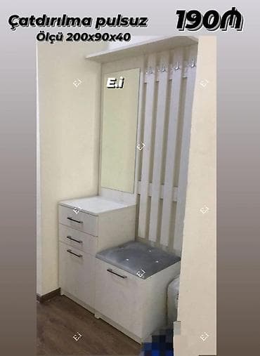 embawood kitab refi: Dəhliz üçün şkaf-komplekt Ölçü: 200x90x40 sm Qiymət: 190₼ — 1