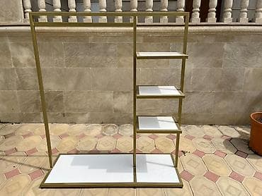 demir ref: Vitrin rəflər satılır, yenidir. 3 mərtəbədir,hündürlük 2 metr — 5