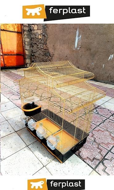 haski satilir: Qızılı rəngdə quş qəfəsi FERPLAST FİRMASI / ITALIA BRENDI - Dekorativ — 3