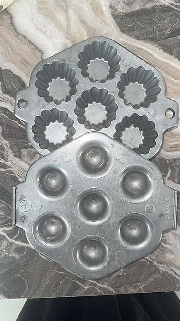 tavalar: Şirniyyət qəlibləri, rəng - Boz, Metal — 1