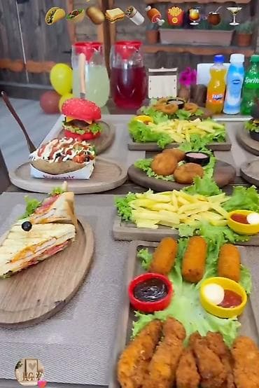 Qida məhsulları: Ailevi fast food restoranina xadime,qab yuyan, ofisiant, asbaz ve — 1
