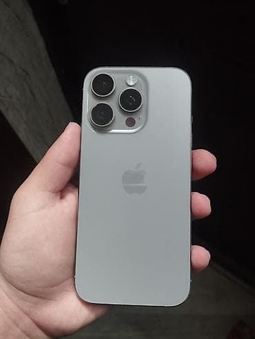 iphone 15 pro dubay qiymeti: IPhone 15 Pro, 256 GB, Natural Titanium, Qırıq, Simsiz şarj, Face ID — 1