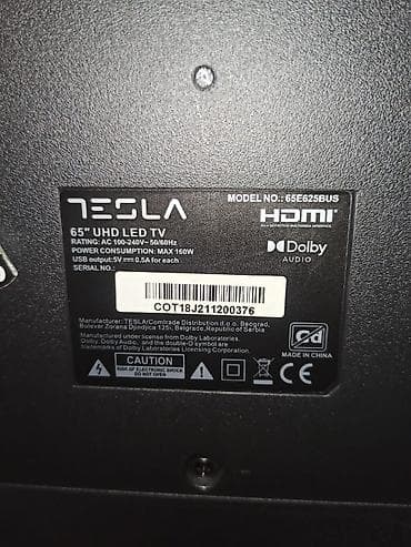 televizorlar gence: Məhsul: Tesla 65E625BUS – 65" UHD LED TV ünvan SUMQAYIT Xüsusiyyətlər — 2