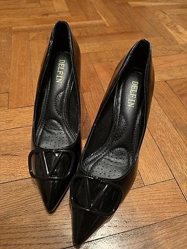 Tuflilər: Qadın klassik tünd qara tufli - Brend: DELFIN (daxili tabaqda loqo) - — 2