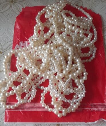 sırğa şəkilləri: İnci aksessuar dəsti - Tərkib: süni inci muncuqlardan hazırlanmış — 7