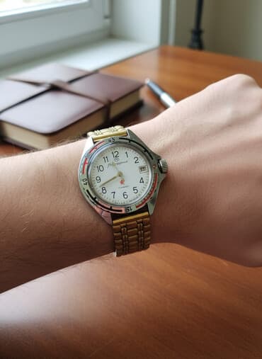 qizil qiymeti 2022: İşlənmiş, Qol saatı, Vostok, rəng - Qızılı — 1