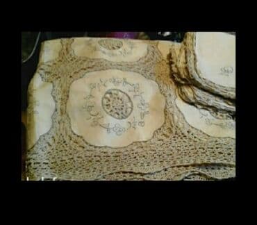 en ucuz yolkalar: Türkiyənin, kətan süfrə, 8, 12 nəfərlik stola, 1 süfrə, 12 salfetkasi — 1