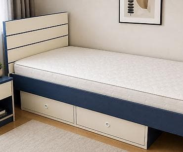 Mebel dəsti Embawood : tək nəfərlik çarpayı və döşək - Ölçü: tək
