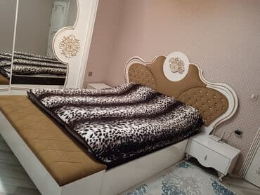 белая мебель в стиле прованс: İkinəfərlik çarpayı, Dolab, İşlənmiş — 2