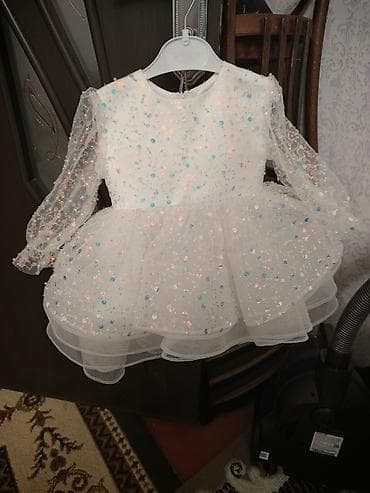 Uşaq geyimi və ayaqqabıları: Uşaq üçün şənlik donu və aksesuar dəsti - Rəng: ağ - Üst hissə və — 1