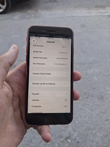 ıphone: IPhone SE 2022, 64 GB, Qırmızı, Barmaq izi, Sənədlərlə — 7