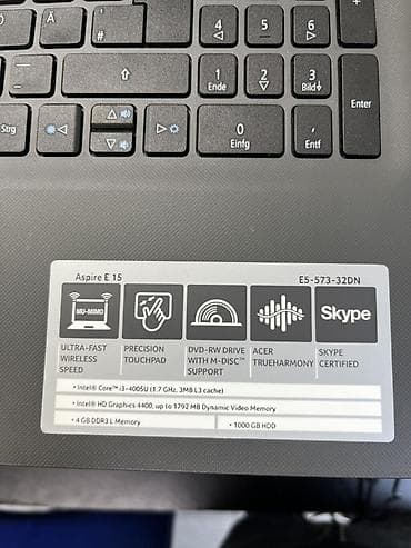 Acer: Acer Aspire E15 (ES1-572-32DN) noutbuk - Ekran: 15.6" LED, geniş — 5