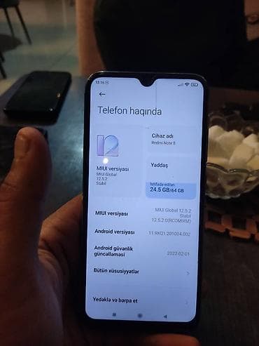 redmi note 8 adapter original: Redmi Note 8, 64 GB, rəng - Göy, Barmaq izi, İki sim kartlı, Face ID — 3