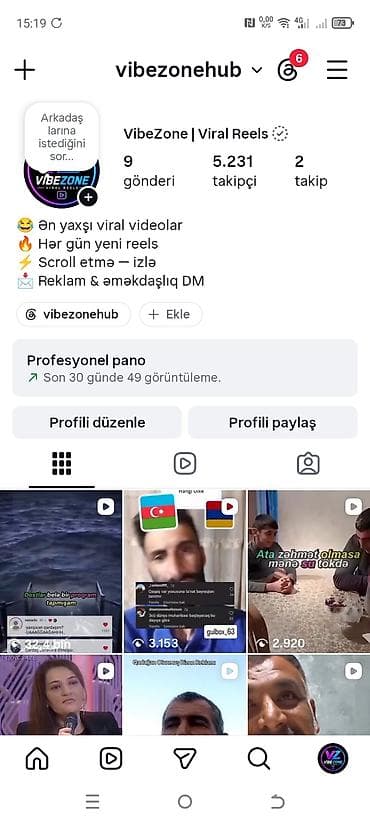 qapi ustasi baki: Bu hesabı əvvəl işlətirdim sonra başqa hesablara başım qarışdığı üçün — 1