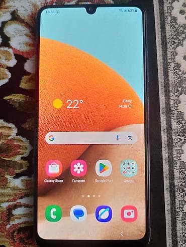 samsung monitor: Samsung Galaxy A32, 64 GB, rəng - Bənövşəyi, Barmaq izi — 3