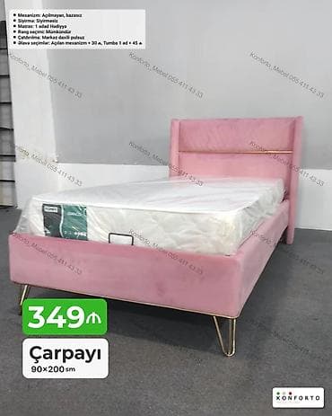 Mebel: Çarpayı – 90×200 sm - Mexanizm: Açılmayan, bazasız - Sıyırma — 1