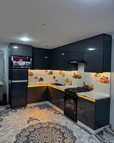 белорусская мебель в баку: Sifarişlə mətbəx dəsti, Özü çəkən petlələr, MDF, Kredit yoxdur, Pulsuz çatdırılma — 3