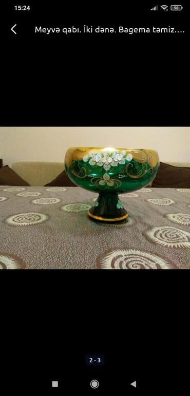 meyve qabı: Təmiz bagemadı. İşlənmiyib karopkadadi. 2 cütdü — 1