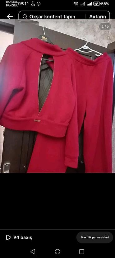 20-Azn Qadın idman dəsti – CONFIDANCE brendi - Rəng: qırmızı - İki — 3