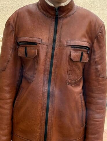 dəri zamşa kişi gödəkçəsi: Kurtka, Dəri, Qış, XL — 2