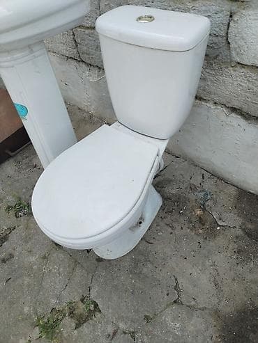 kreditle aboylar: Sanitar qovşaq dəsti – unitaz + ayaqlı əl-üz yuyan (pedestal lavabosu) — 4