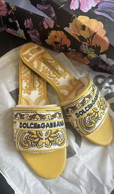 sandal: Dolce & Gabbana, Ölçü: 37, rəng - Sarı, Yeni — 1