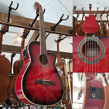 Akustik gitaralar: Elektro klassik gitara smiger ec320ce çanta və kabel hədiyyə ölçü:4/4 — 1