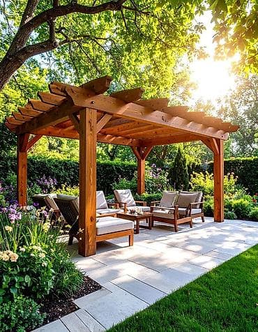 aslanoğlu mebel: Açıq hava üçün taxta pergola – həyət, bağ və terraslar üçün estetik — 1