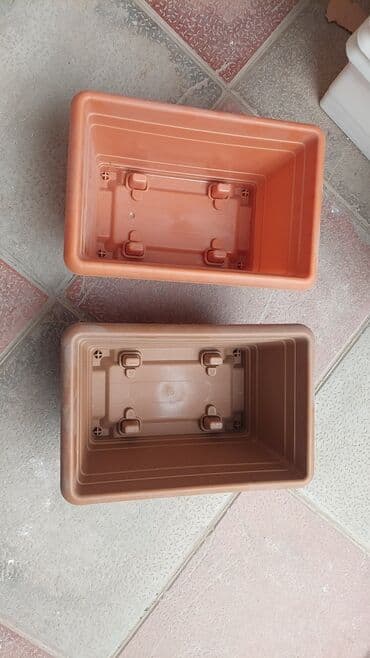 heyet gülleri: Dibçək – gül qabı – balkon üçün düzbucaqlı Dibcek qabi dibcek qablari — 8