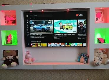 ucuz yataq: Düz TV altlığı, Polkalı, Laminat — 1